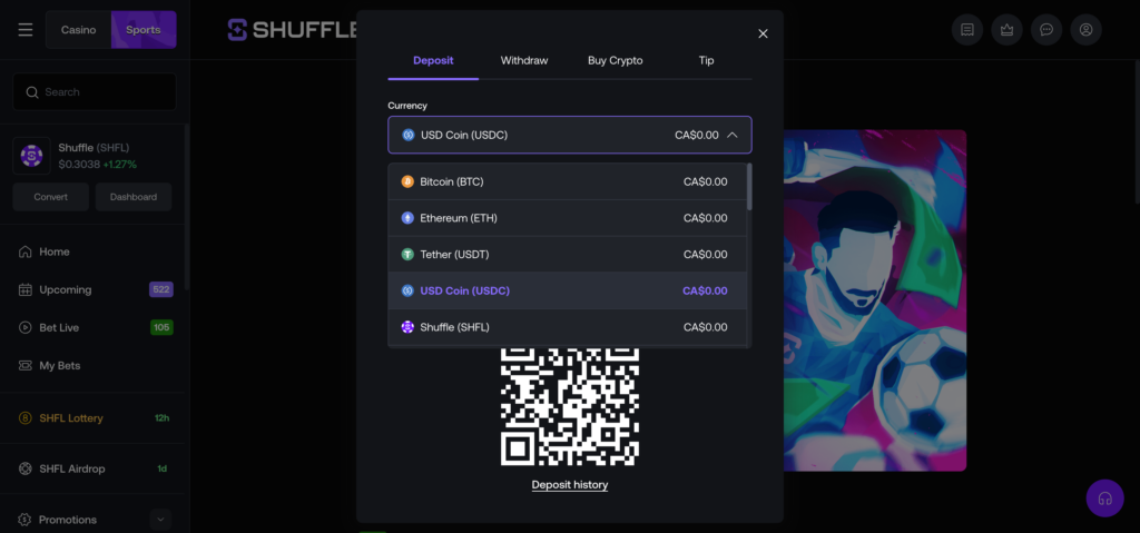 Shuffle deposit methods