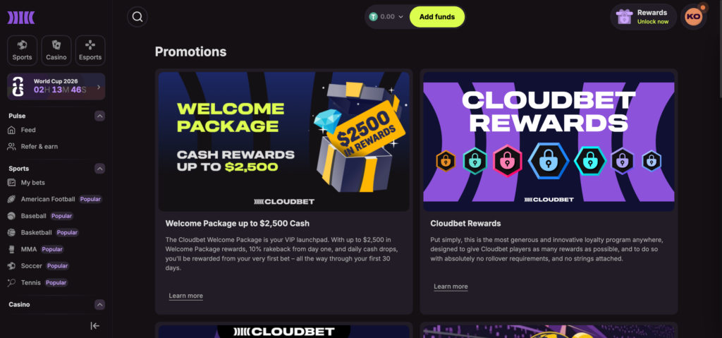 Cloudbet bonus lists