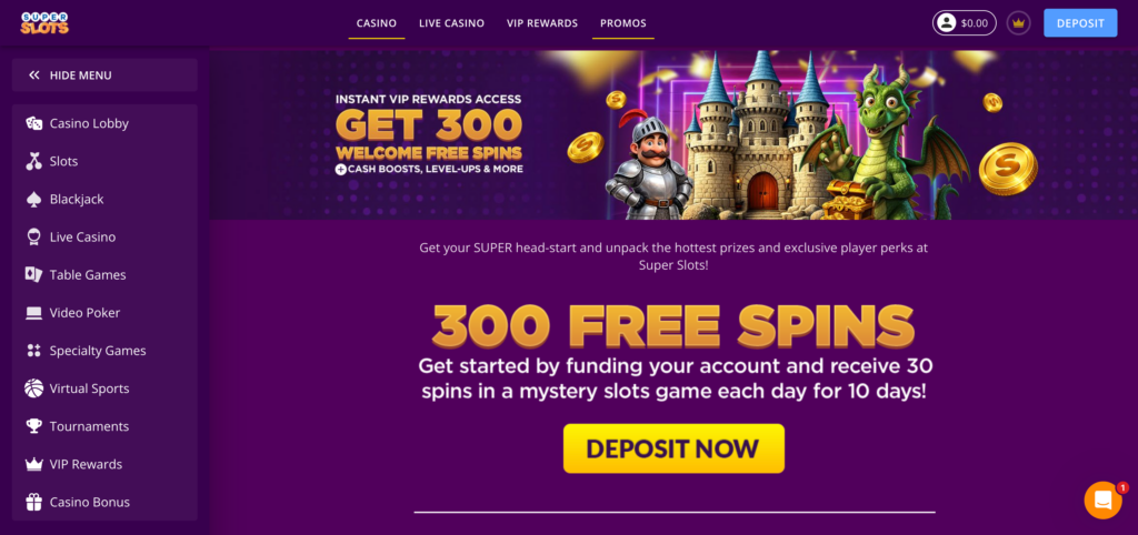 SuperSlots bonus 