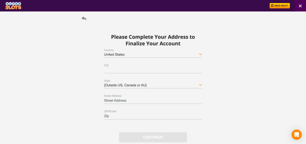 SuperSlots input address