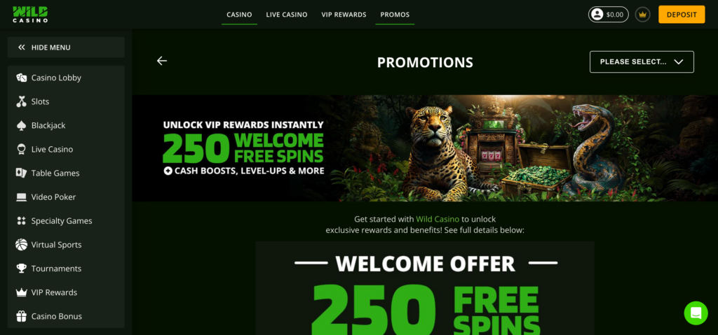 WildCasino bonus 
