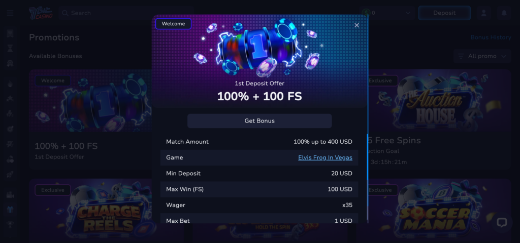 7bitcasino welcome bonus