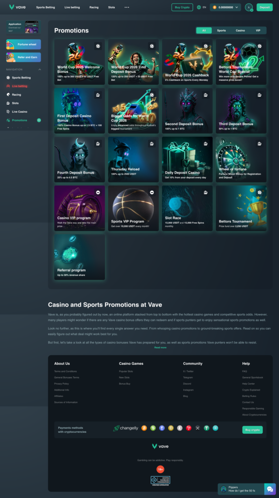 Vave promotion list