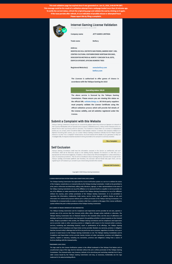 BetFury license