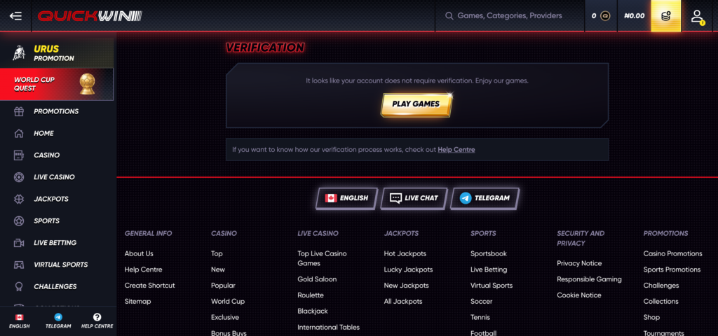 Quickwin KYC setting