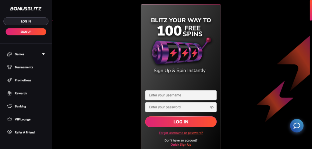 Bonus Blitz home page