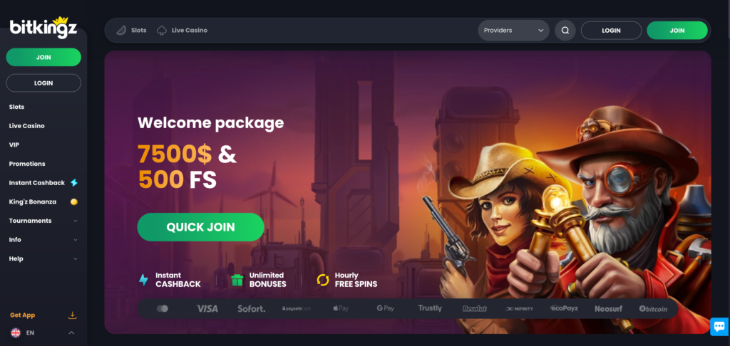 Bitkingz homepage
