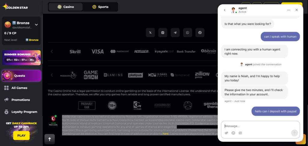 Goldenstar support