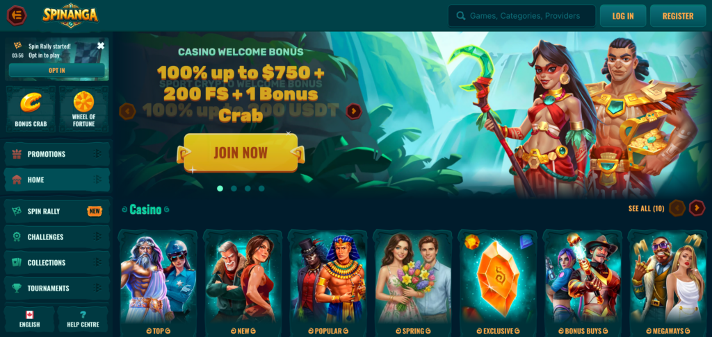Spinanga home page 