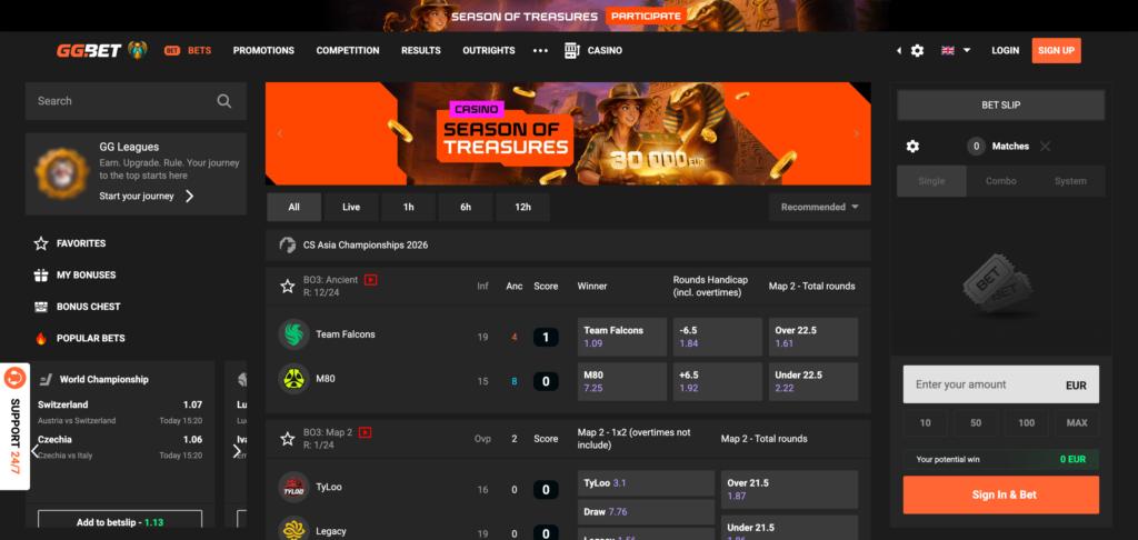GGBET home page