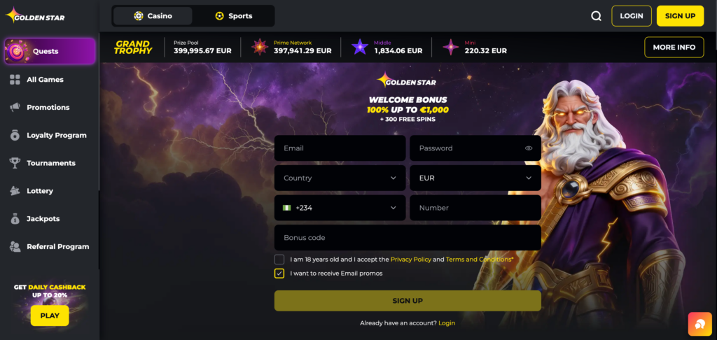 Goldenstar home page