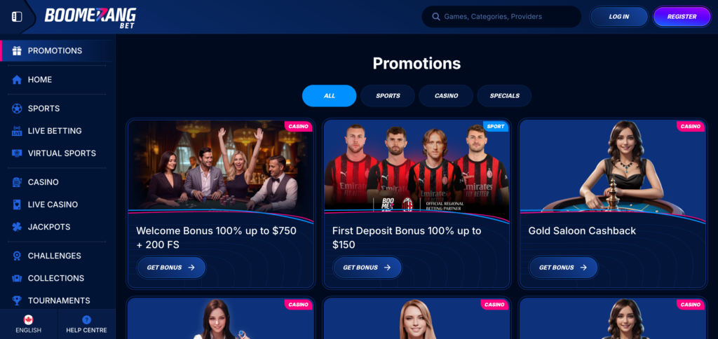 Boomerang bet promotion
