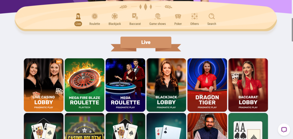 Cookie casino live casino seen when testing 