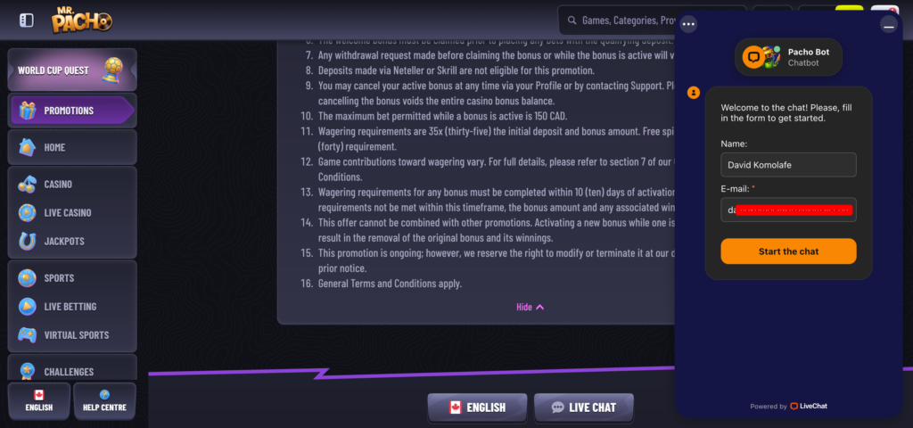 MrPacho support