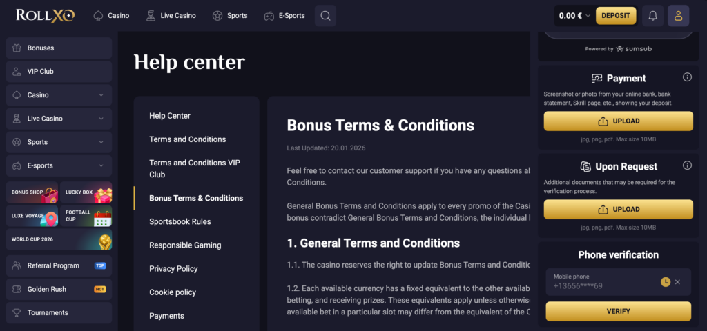 RollXO KYC info