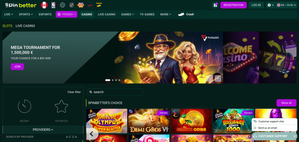 Spin Better casino games as seen when testing