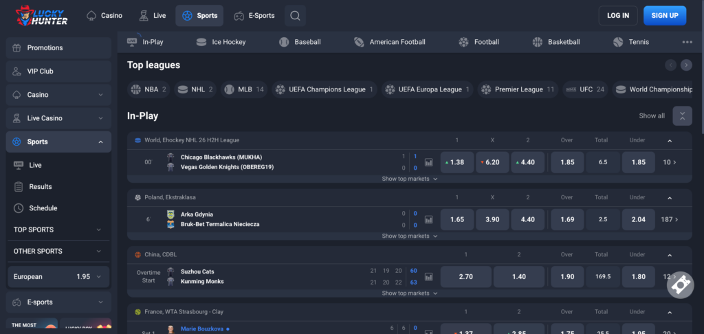 Lucky Hunter sportsbook