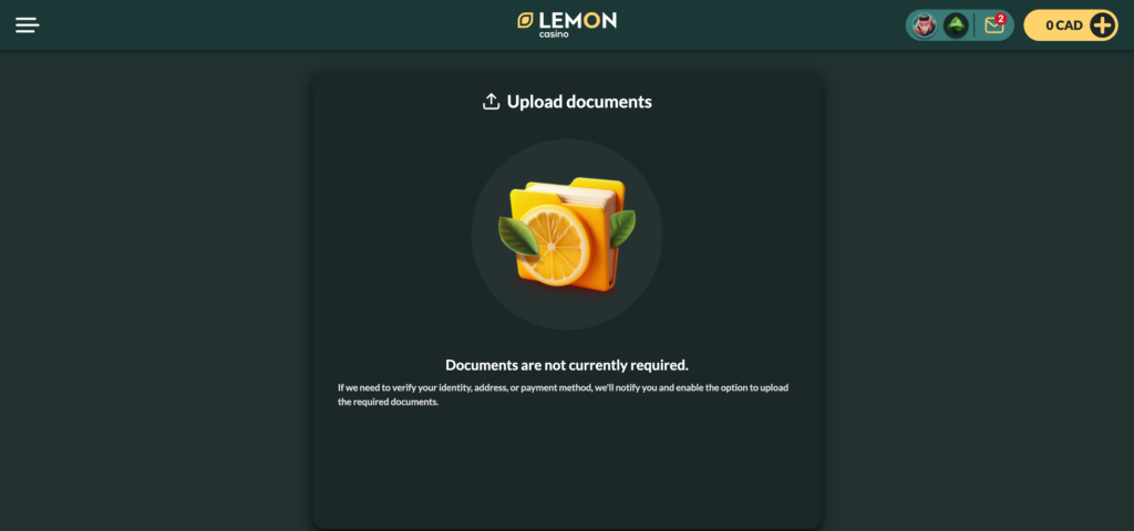 Lemon Casino KYC