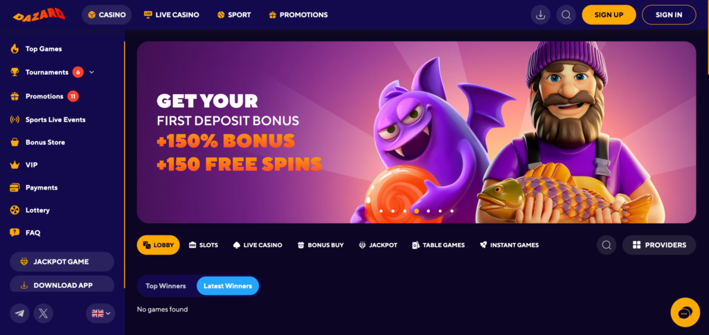 Dazard home page