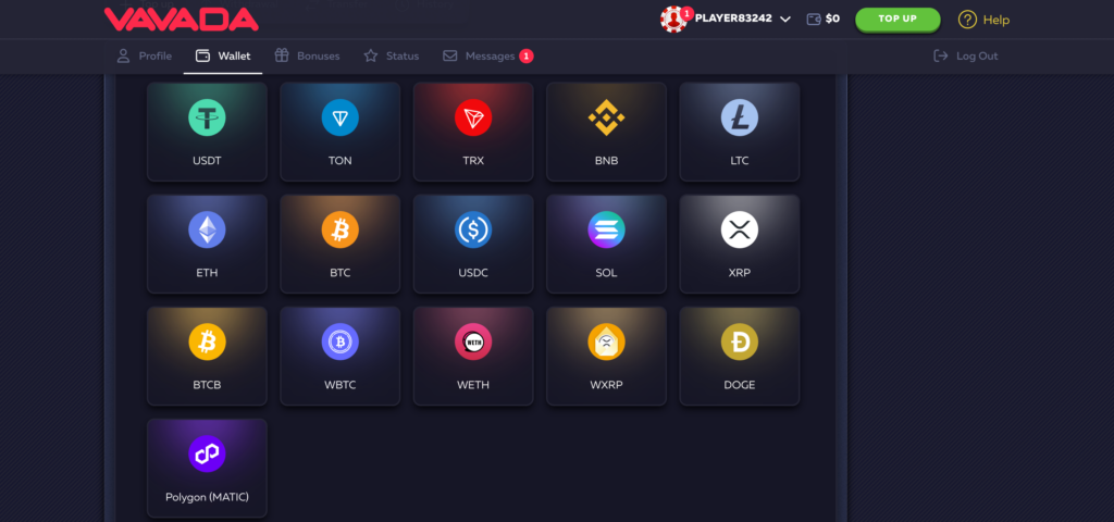 VAVADA deposit methods