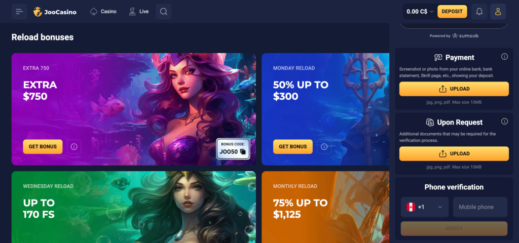 Joo Casino other KYC