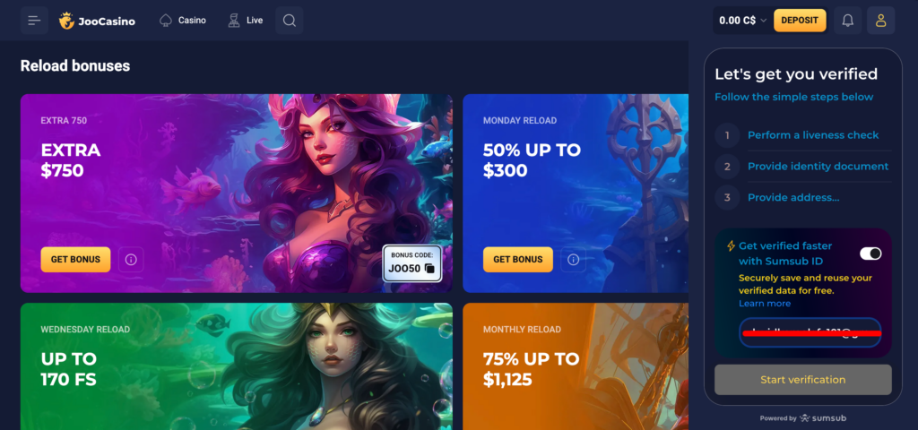 Joo Casino KYC