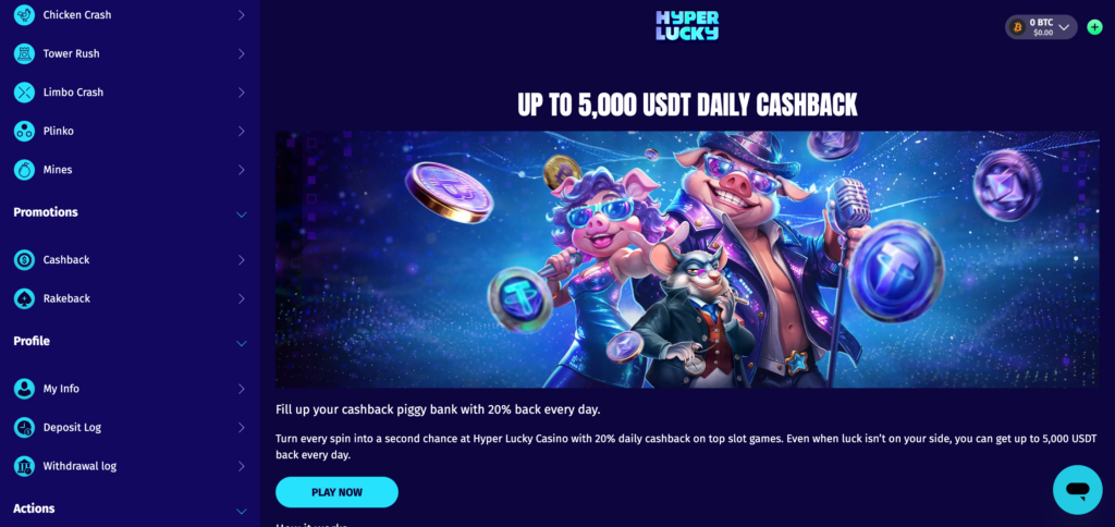 Hyper Lucky promotions seen when testing