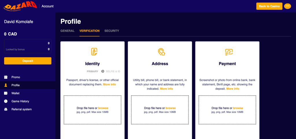 dazard KYC