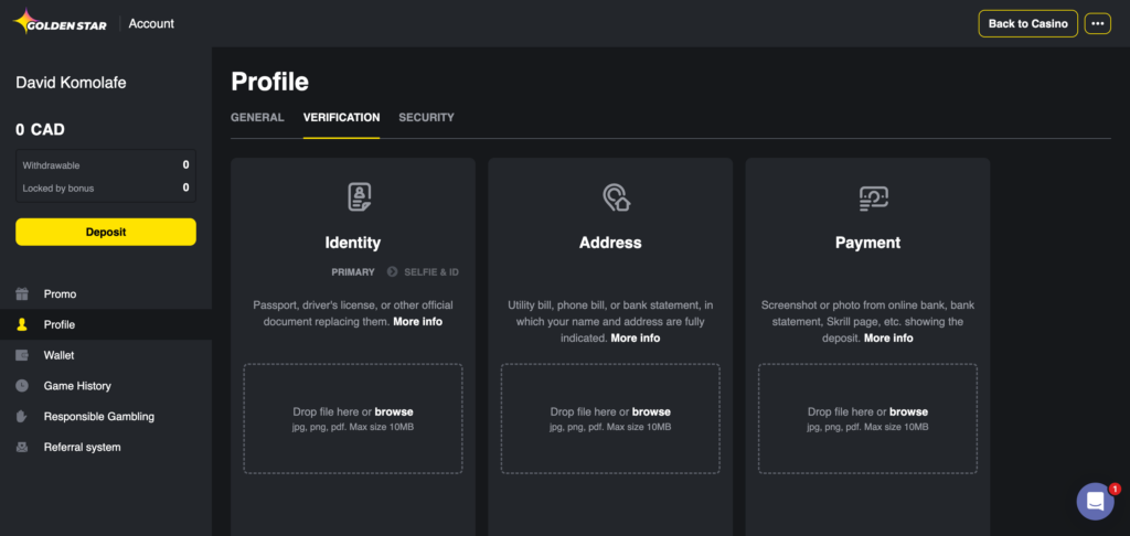 Goldenstar KYC