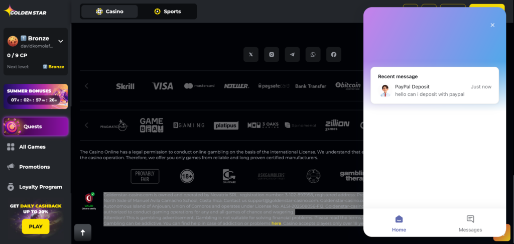 Goldenstar support