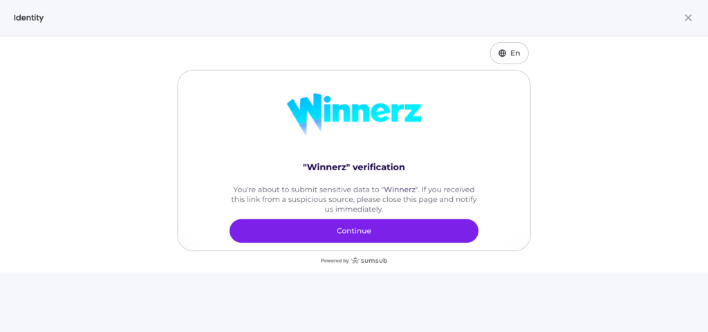 Winnerz KYC verify