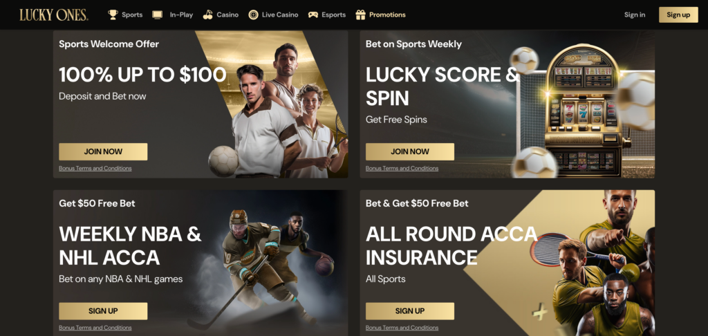Lucky Ones promotion as seen when testing